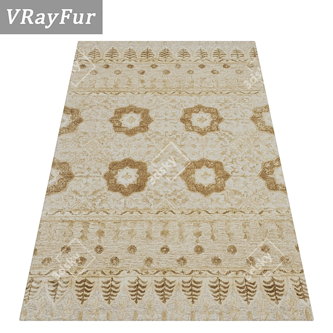 Luxury Carpet Set - High Quality Texture 3D model image 2