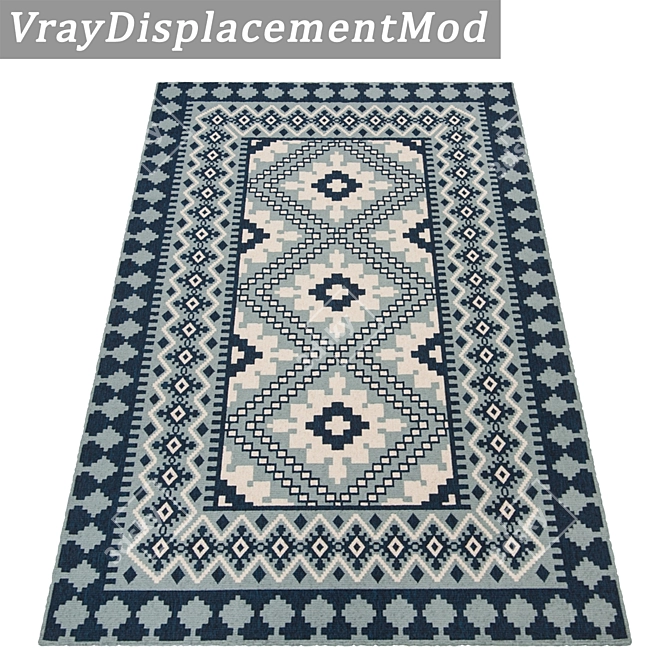 Luxury Textured Carpets Set 3D model image 3