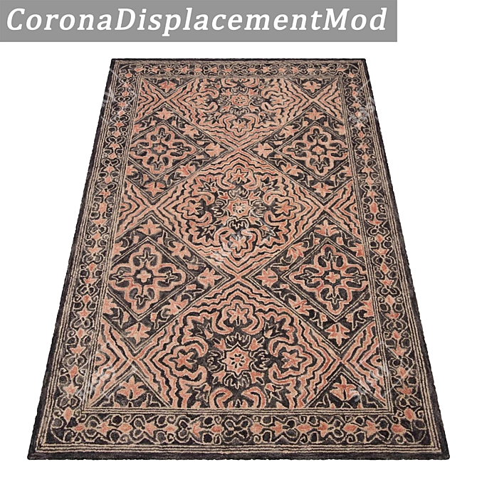 Luxury Textured Carpets Set 3D model image 4