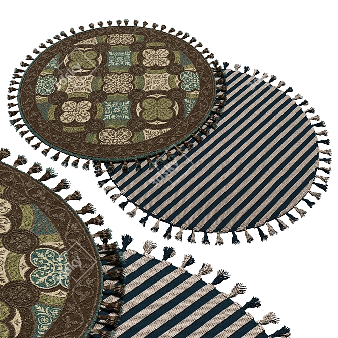 Modern Round Carpet Design 3D model image 1