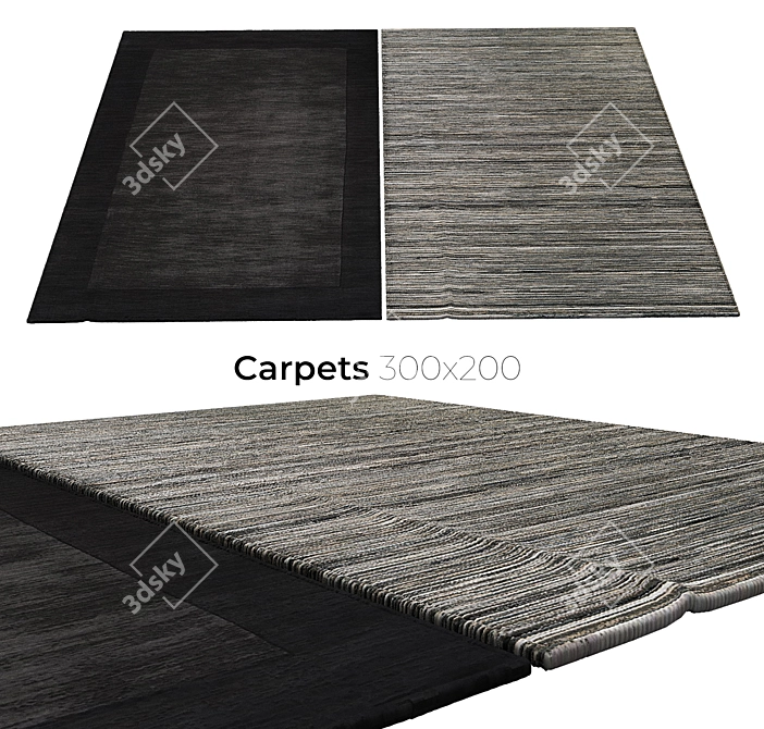 Stylish Interior Carpets 3D model image 1