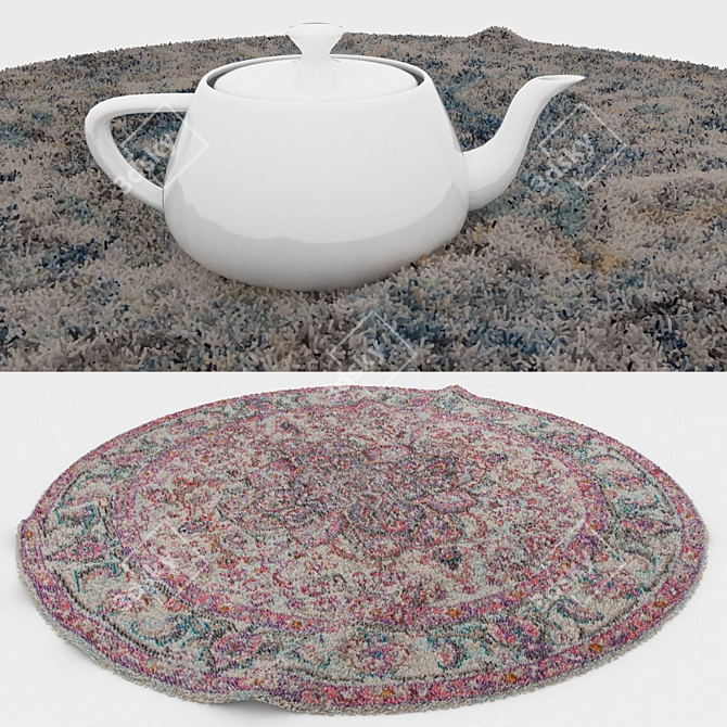 Round Carpets Set 173 - Variety and Versatility for Stunning Renders 3D model image 3