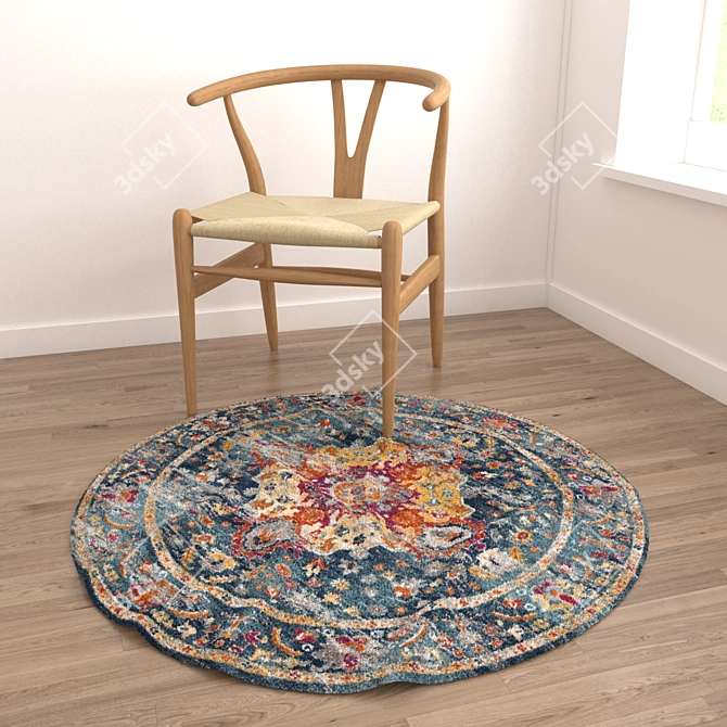 Round Carpets Set 173 - Variety and Versatility for Stunning Renders 3D model image 4