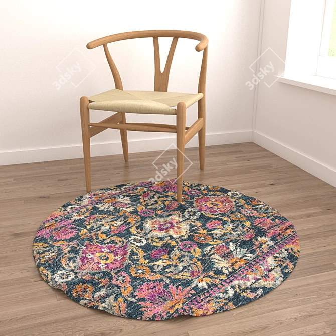 Versatile Round Carpets Set 3D model image 4