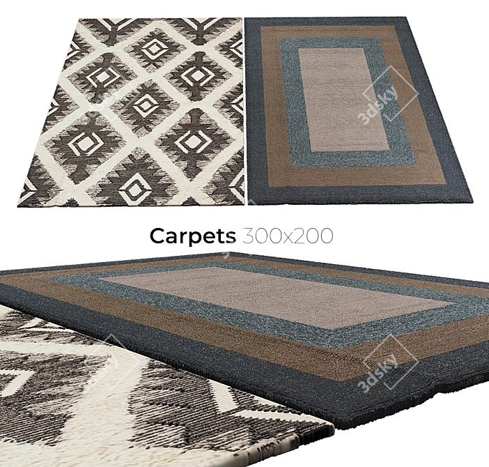 Elegant Interior Carpets 3D model image 1