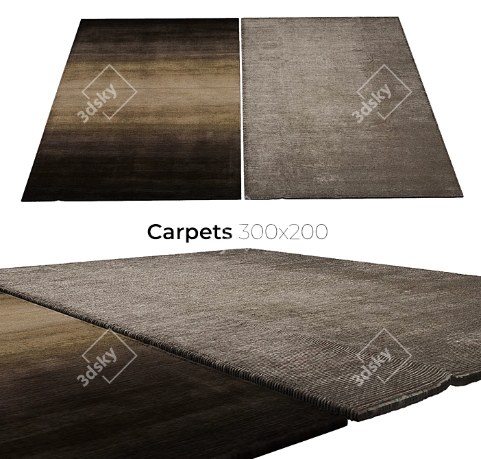 Stylish Interior Carpets 3D model image 1