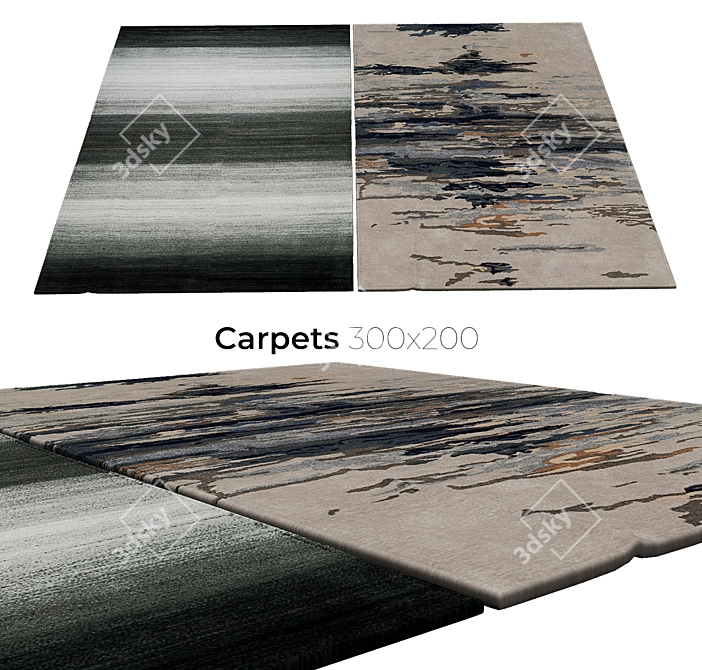 Stylish Carpets for Interior 3D model image 1