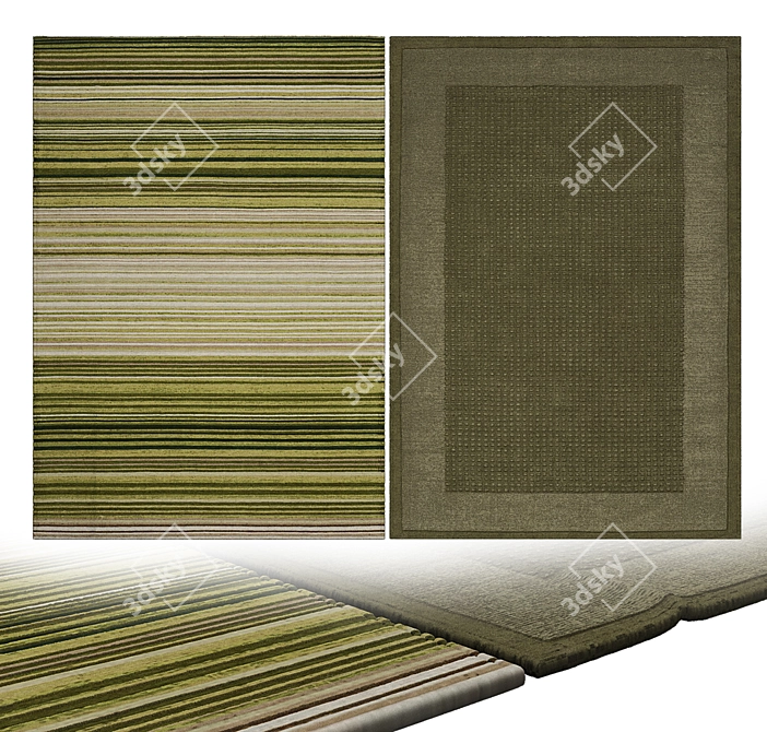 Stylish Interior Carpets 3D model image 2