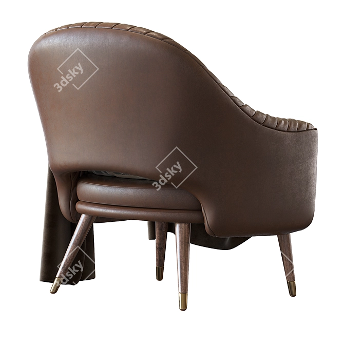 Sleek Deephouse Armchair 3D model image 4