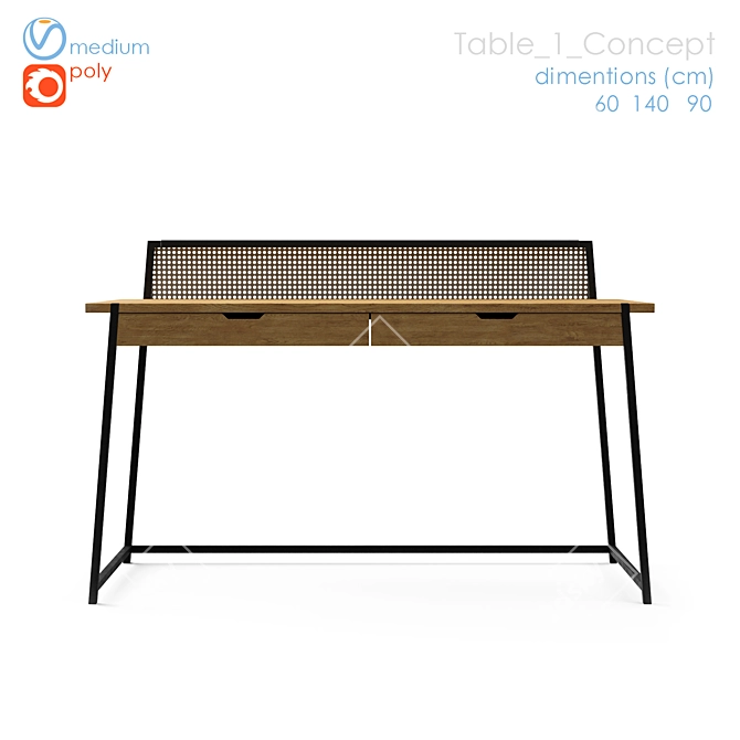 Smooth Table Concept 3D model image 2