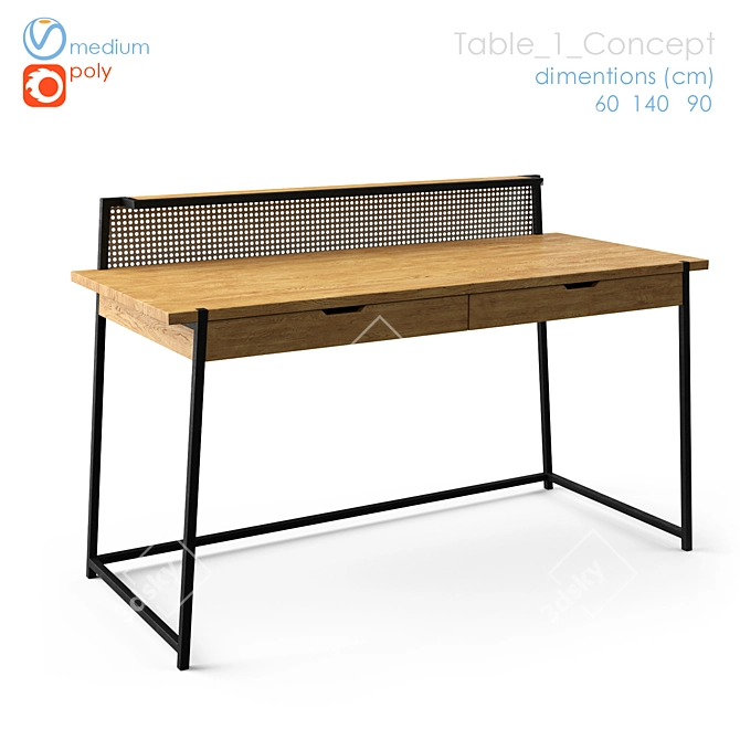 Smooth Table Concept 3D model image 4