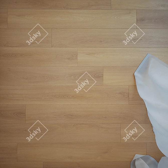 Premium Harlech Oak Parquet Flooring 3D model image 2