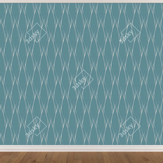 Seamless Wallpaper Set 1666 (3 Colors) 3D model image 3