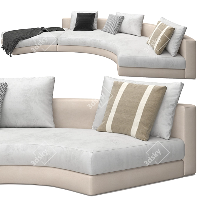 Premium Designer Daniels Sofa Set 3D model image 1