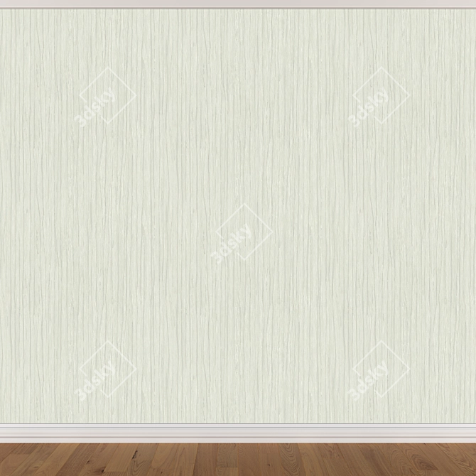 Seamless Wallpaper Set: 3 Color Options 3D model image 3