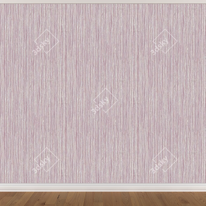 Seamless Wallpaper Set: 3 Color Options 3D model image 4