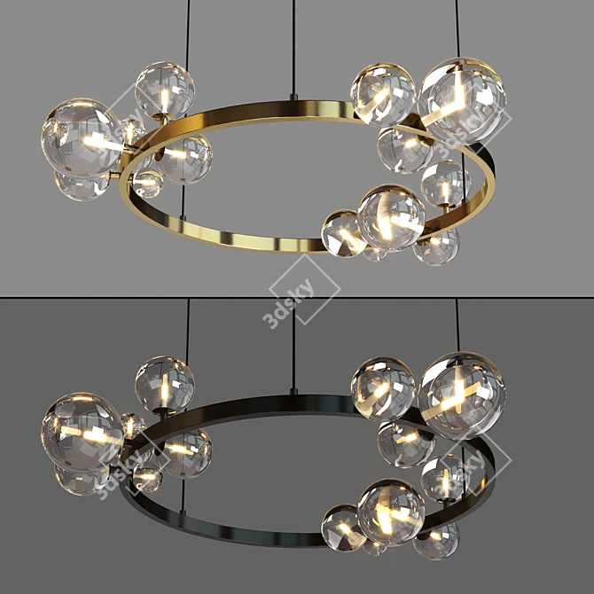 Sleek LED Pendant Light 3D model image 1