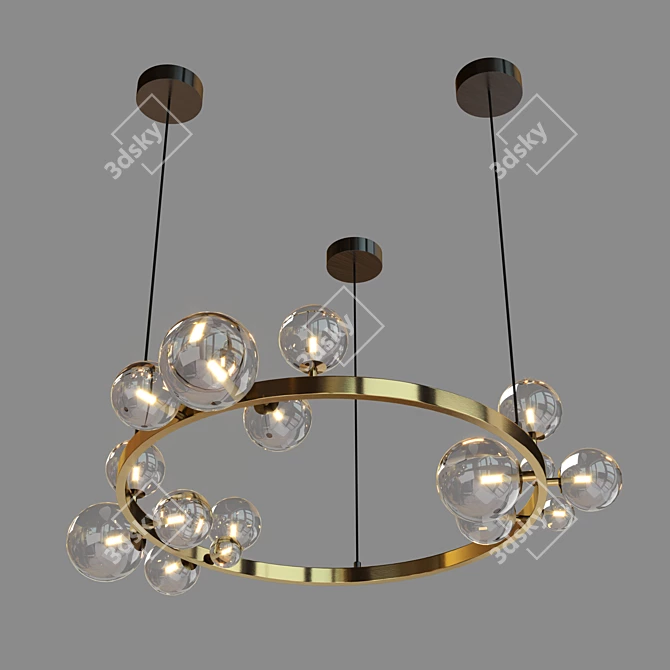 Sleek LED Pendant Light 3D model image 2