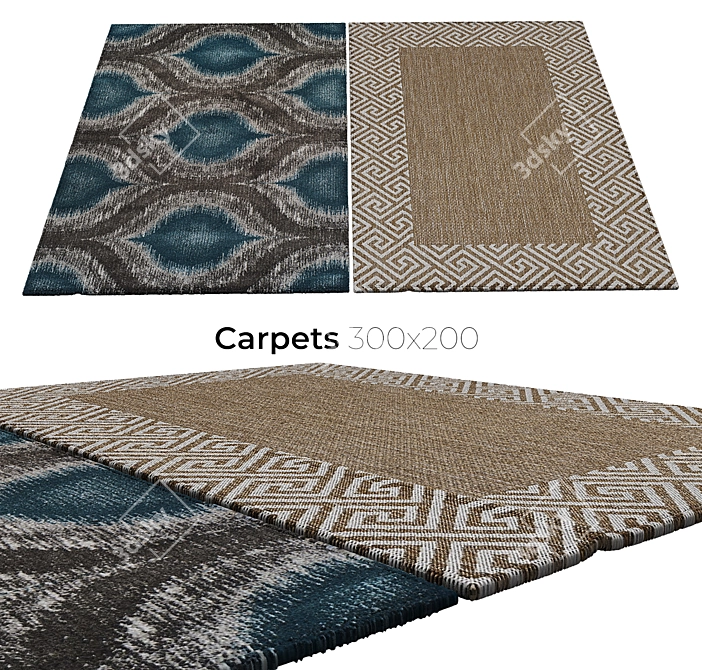 Title: Elegant Interior Carpets 3D model image 1