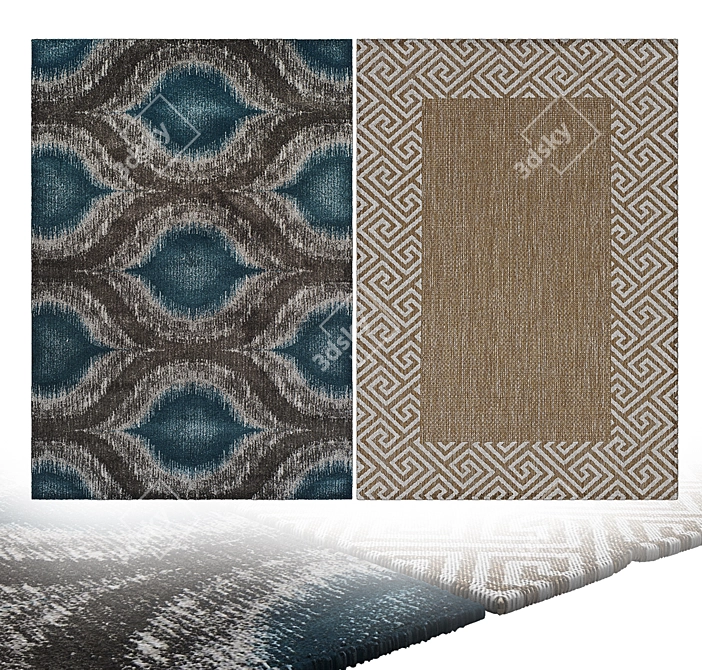 Title: Elegant Interior Carpets 3D model image 2