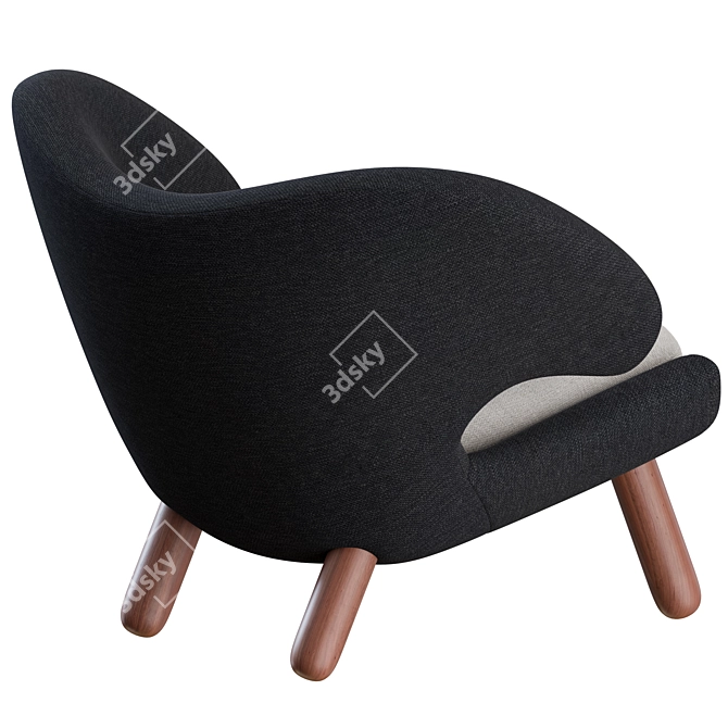 Modern Scandinavian Design Pelican Chair 3D model image 3