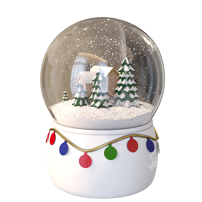 Snowy Christmas Toy House Set 3D model image 2