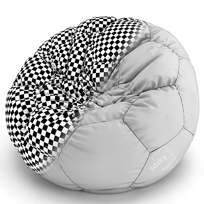 Football-Inspired Bag Chair 3D model image 5