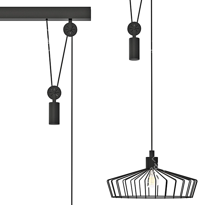 Elegant Winkworth Pendant Lighting 3D model image 4