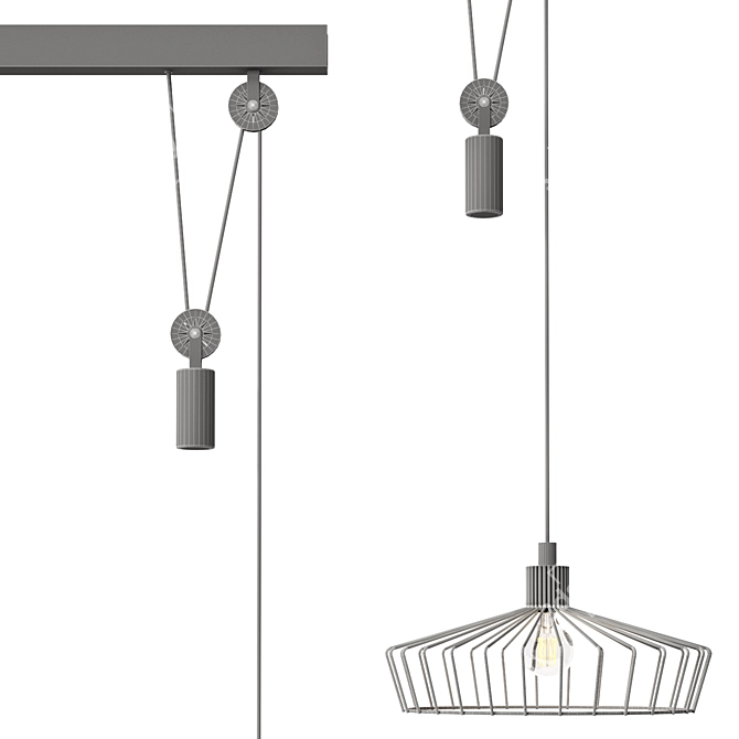 Elegant Winkworth Pendant Lighting 3D model image 5