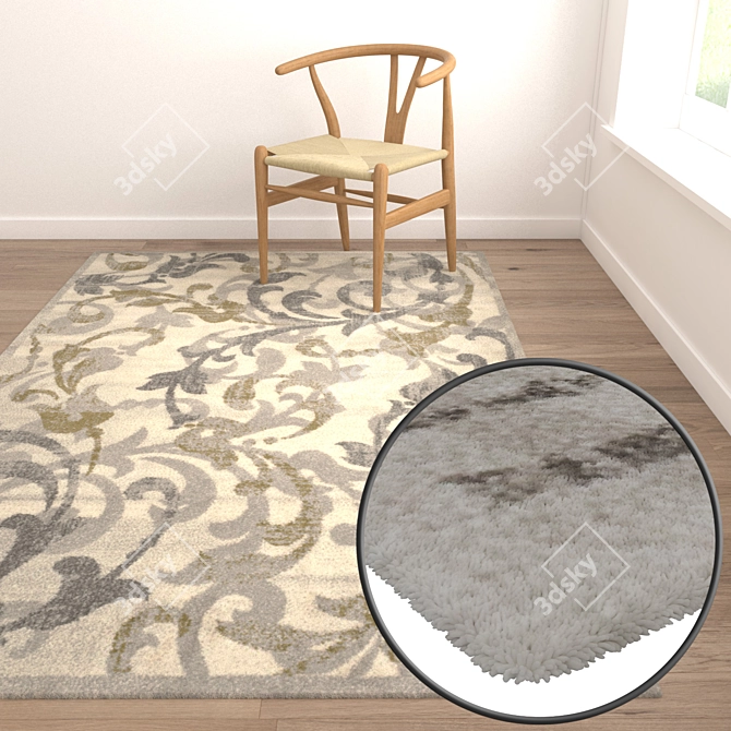 High-Quality Carpet Set 3D model image 5