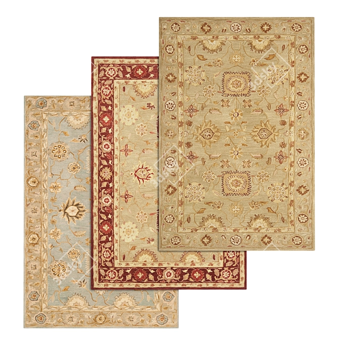 Luxury Carpets Set | High-Quality Textures 3D model image 1