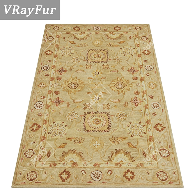 Luxury Carpets Set | High-Quality Textures 3D model image 2