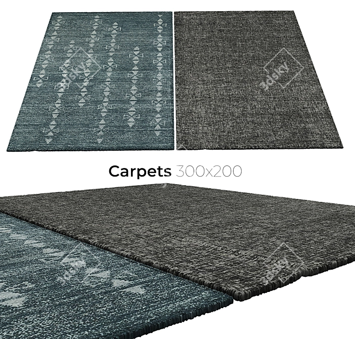 Stylish Interior Carpets 3D model image 1