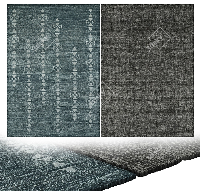 Stylish Interior Carpets 3D model image 2