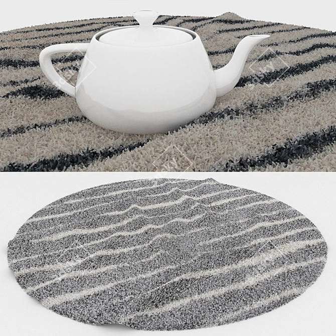 Versatile Round Carpets Set 3D model image 3