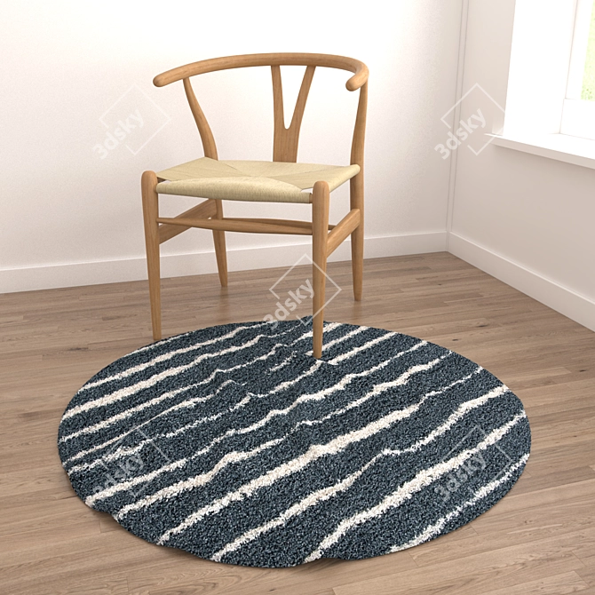 Versatile Round Carpets Set 3D model image 4