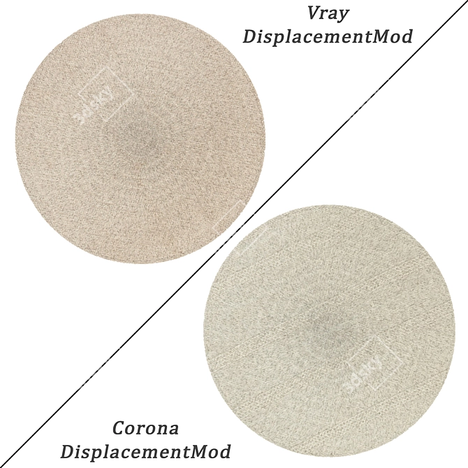 Luxury Round Carpets Set 3D model image 2