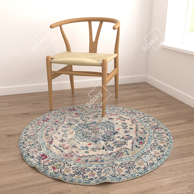 Versatile Round Carpets Set 3D model image 4