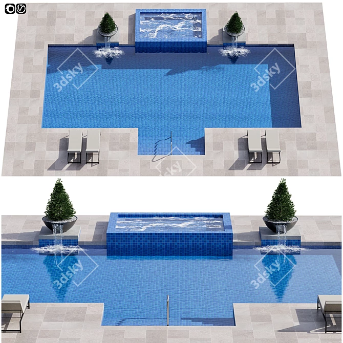 Quality 3D Pool Model 3D model image 1