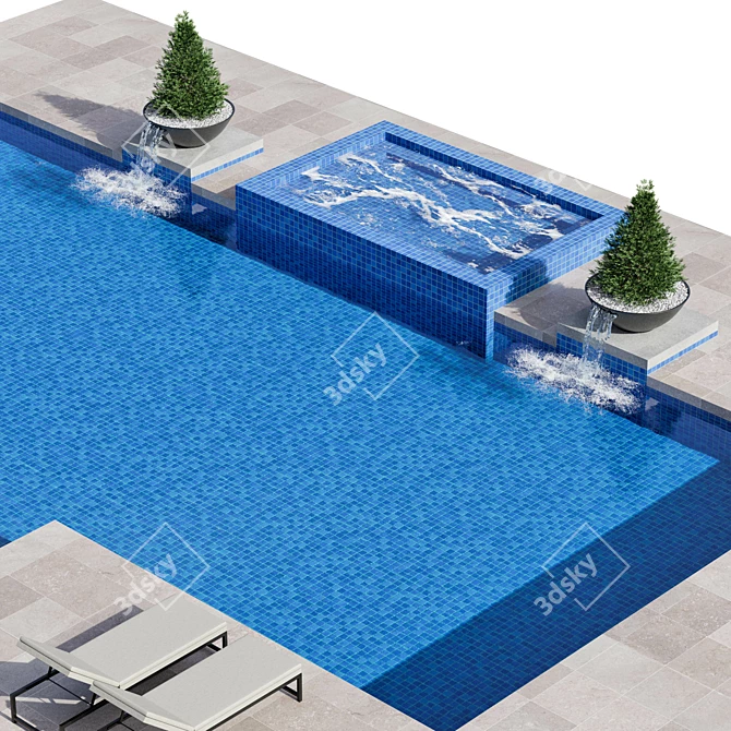 Quality 3D Pool Model 3D model image 2