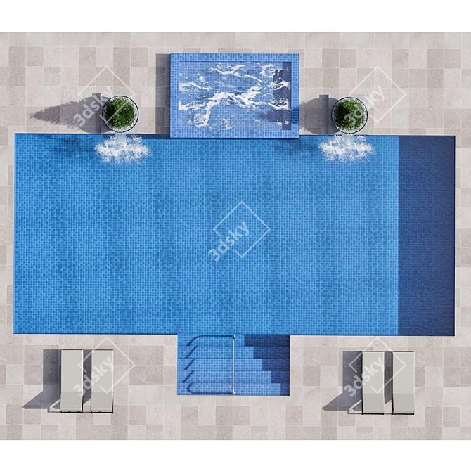 Quality 3D Pool Model 3D model image 4