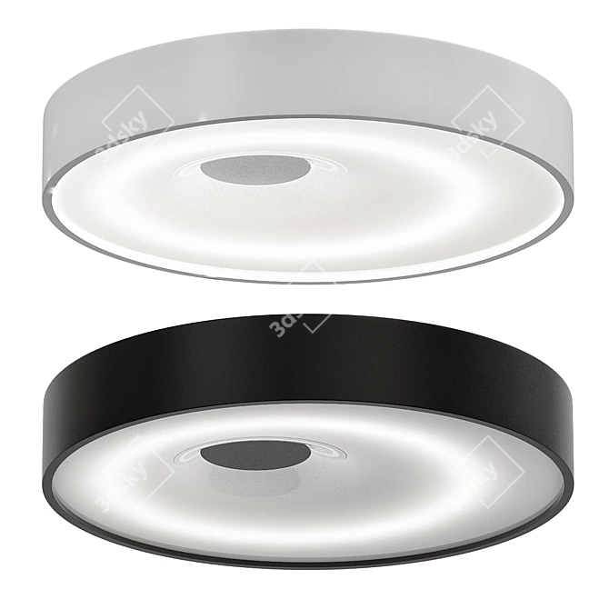 Sleek Asymmetric Ceiling Light 3D model image 1