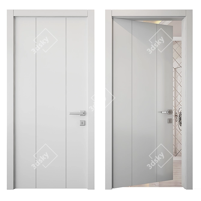 Sleek 3D Door Design 3D model image 1