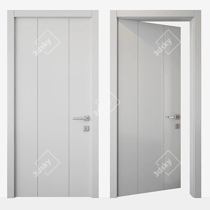 Sleek 3D Door Design 3D model image 3