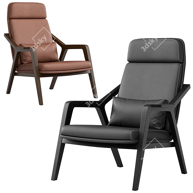 Luxurious Armchair: Porada Loretta 3D model image 1