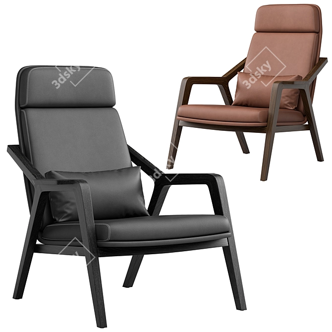 Luxurious Armchair: Porada Loretta 3D model image 2