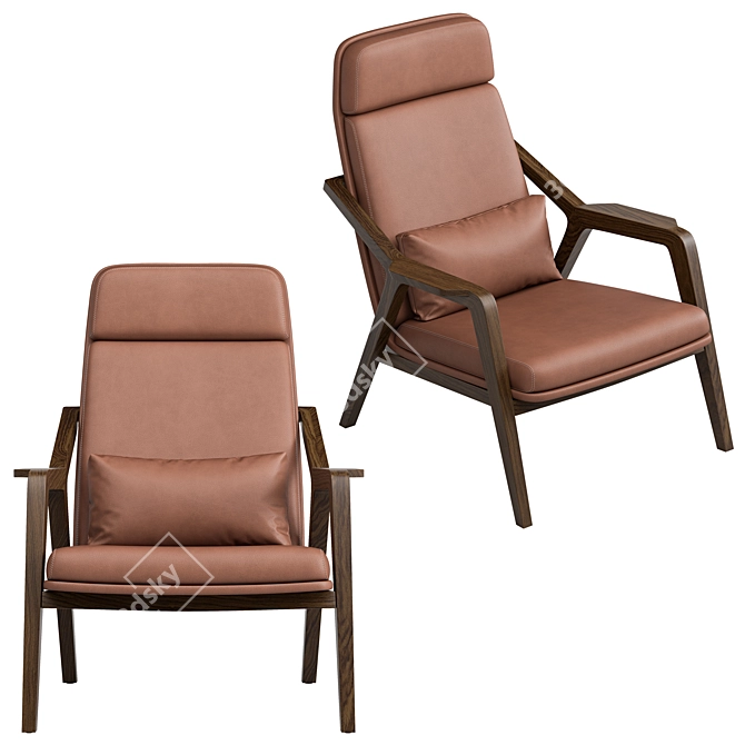 Luxurious Armchair: Porada Loretta 3D model image 3