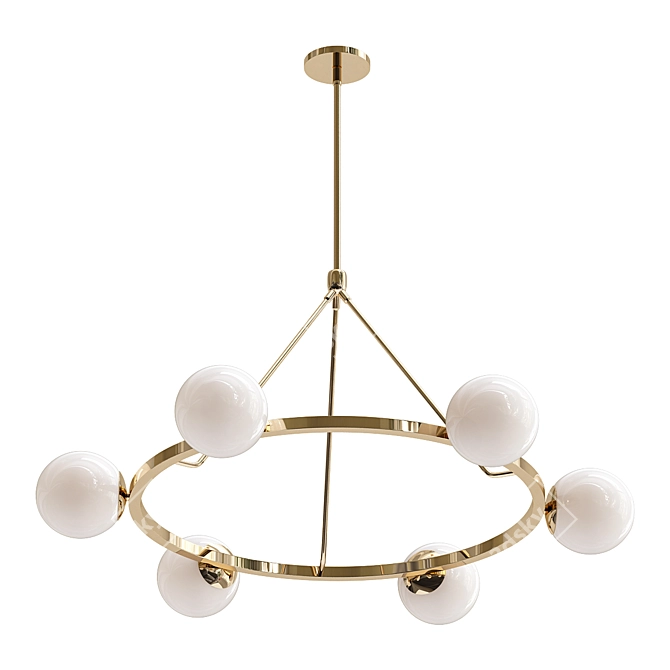 Elegant Hayes Chandelier: Illuminate in Style 3D model image 1