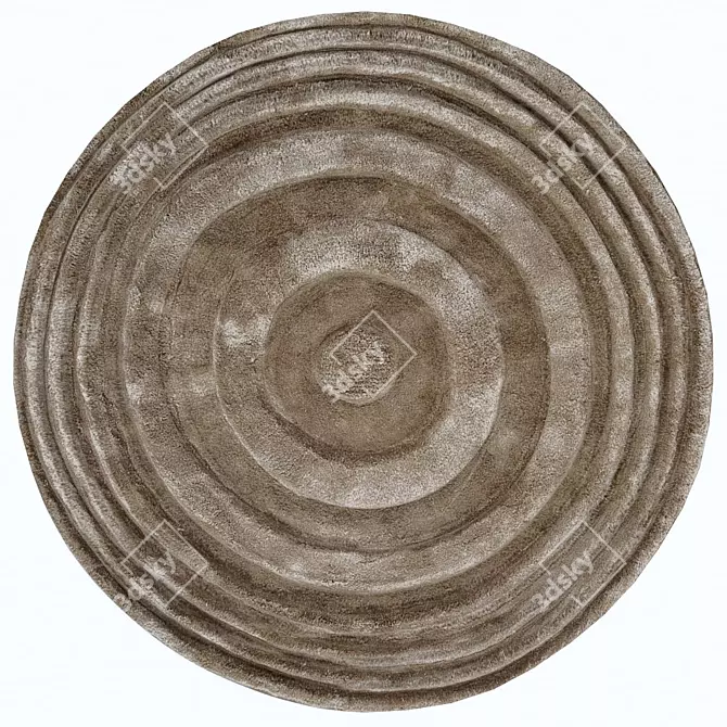 Modern Round Rug 150x150 3D model image 1