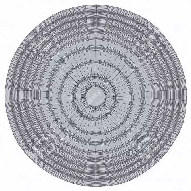 Modern Round Rug 150x150 3D model image 3